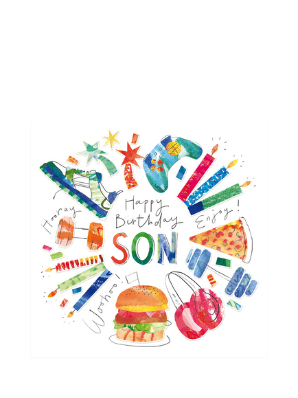 Woodmansterne Candles Son Birthday Card, Multi