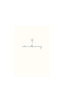 Woodmansterne Cross Christening Card, Multi