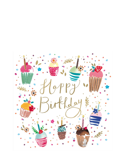Woodmansterne Circle Of Cupcakes Birthday Card, Multi