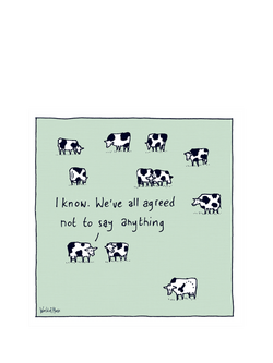 Woodmansterne Cows In A Field Blank Greeting Card, Multi