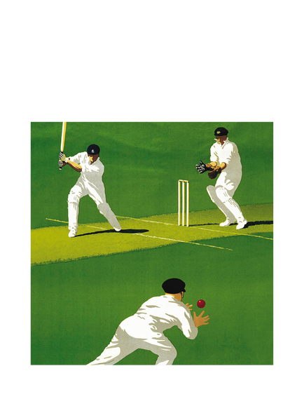 Woodmansterne Cricket Players Birthday Card, Multi