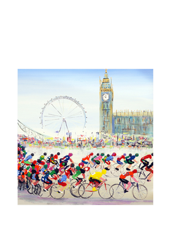 Woodmansterne Cycle Race Through London Birthday Card, Multi