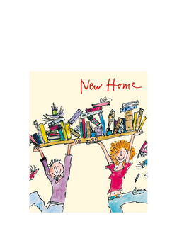 Woodmansterne Book Shelf New Home Card, Multi