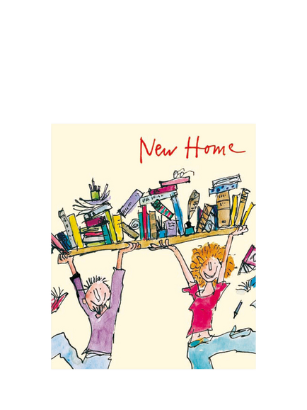 Woodmansterne Book Shelf New Home Card, Multi