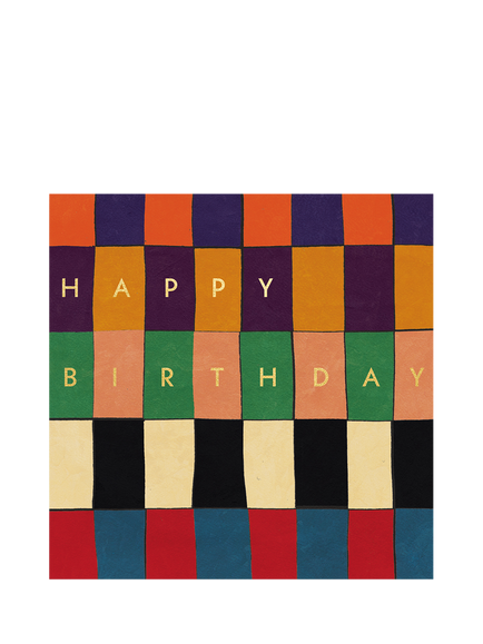 Woodmansterne Check Pattern Birthday Card, Multi