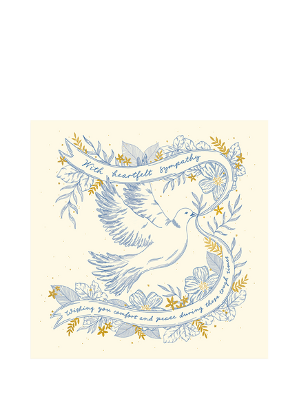 Woodmansterne Dove Sympathy Card, Multi