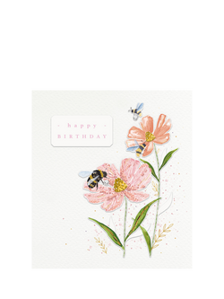 The Proper Mail Company Bee & Flower Birthday Card, Multi