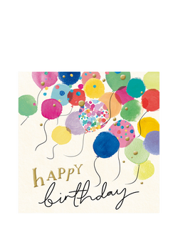 The Proper Mail Company Textured Balloons Birthday Card, Multi