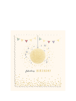 The Proper Mail Company Disco Ball Birthday Card, Multi