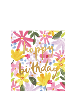 The Proper Mail Company Ditsy Flowers Birthday Card, Multi