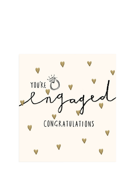 The Proper Mail Company Small Hearts Engagement Card, Multi