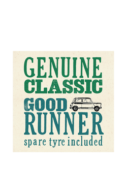 Woodmansterne Genuine Classic Good Runner Blank Greeting Card, Multi