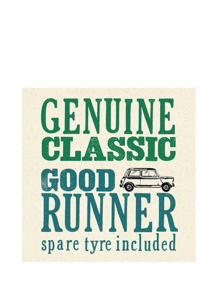 Woodmansterne Genuine Classic Good Runner Blank Greeting Card, Multi