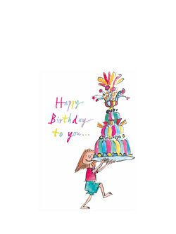 Woodmansterne Quentin Blake Giant Jelly Birthday Card, Multi