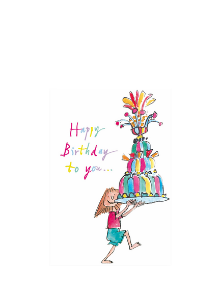 Woodmansterne Quentin Blake Giant Jelly Birthday Card, Multi