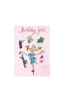 Woodmansterne Quentin Blake Juggling Girl Birthday Card, Multi