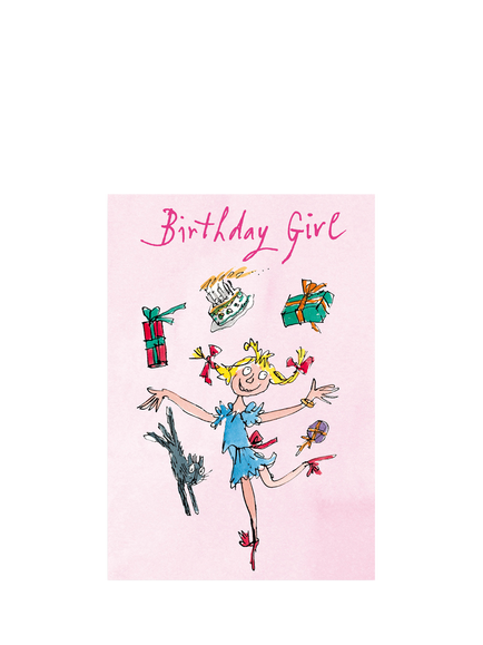 Woodmansterne Quentin Blake Juggling Girl Birthday Card, Multi