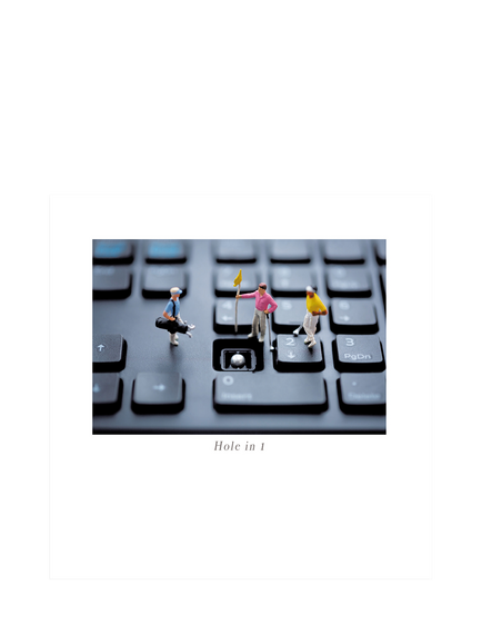 Woodmansterne Golfers On Keyboard Greeting Card, Multi