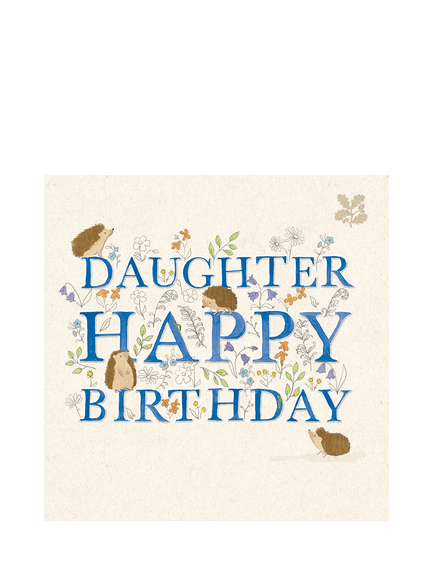 Woodmansterne Hedgehog Capers Daughter Birthday Card, Multi