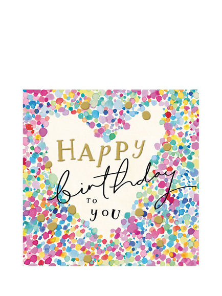 The Proper Mail Company Heart Surrounded By Spots Birthday Card, Multi