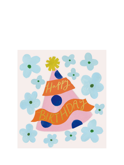 The Proper Mail Company Party Hat Birthday Card, Multi