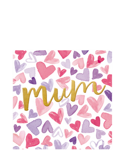 The Proper Mail Company Hearts Mum Birthday Card, Multi