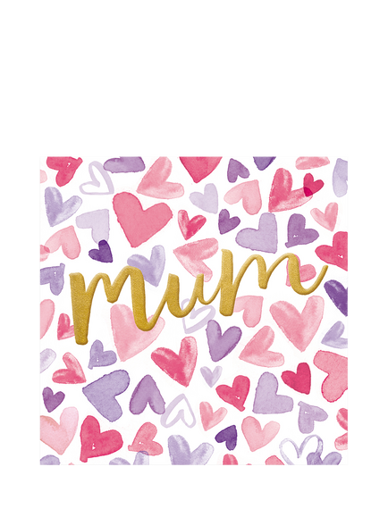 The Proper Mail Company Hearts Mum Birthday Card, Multi