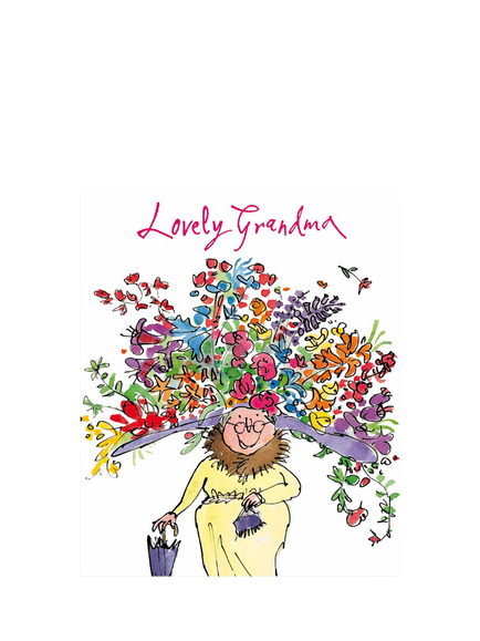 Woodmansterne Lady With Flower Hat Grandma Birthday Card, Multi