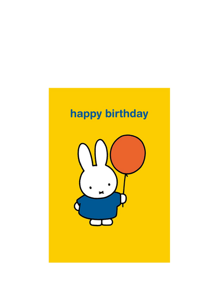 Woodmansterne Miffy Holding A Balloon Birthday Card, Multi