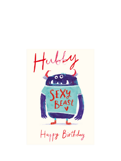 Woodmansterne Monster Husband Birthday Card, Multi