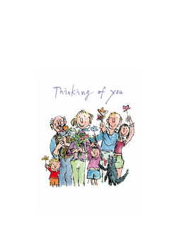Woodmansterne People Holding Up Flowers Sympathy Card, Multi