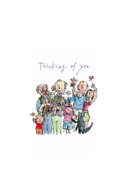 Woodmansterne People Holding Up Flowers Sympathy Card, Multi