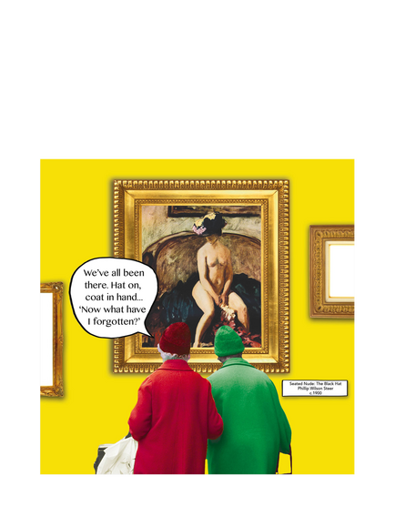 Woodmansterne Wearing Nothing But Hat Blank Greeting Card, Multi