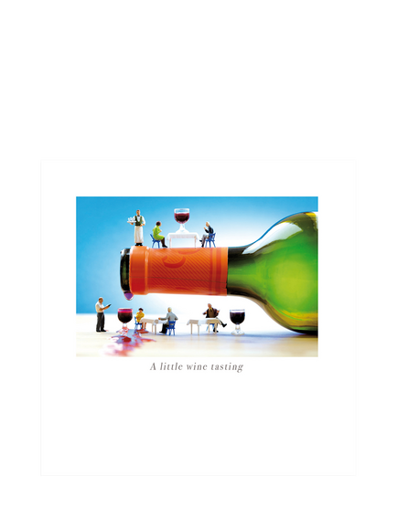 Woodmansterne Wine Tasting Blank Greeting Card, Multi