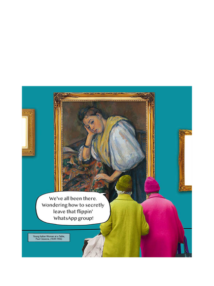 Woodmansterne Art Gallery Portrait Blank Greeting Card, Multi