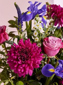 John Lewis Blue & Purple Hand Tied Bouquet - view 2, Blue Royal