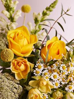 John Lewis Country Yellow & White Mix Hand Tied Bouquet - view 2, Blue Royal