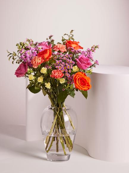 John Lewis Summer Fizz Mixed Hand Tied Bouquet, Blue Royal