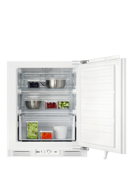 AEG OUTLET OAB7N82EF Integrated Under Counter Freezer, Like New, White, White
