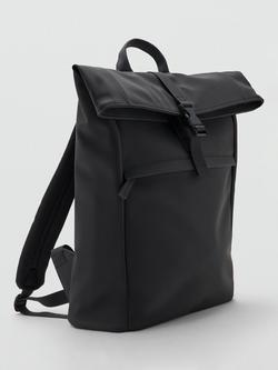 Mango Roll Top Backpack, Black - view 2, Black