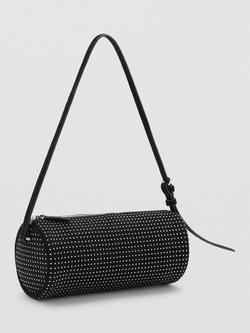 Mango Bella Beaded Shoulder Bag, Black - view 2, Black