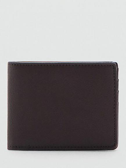 Mango Classic Foldover Wallet, Brown