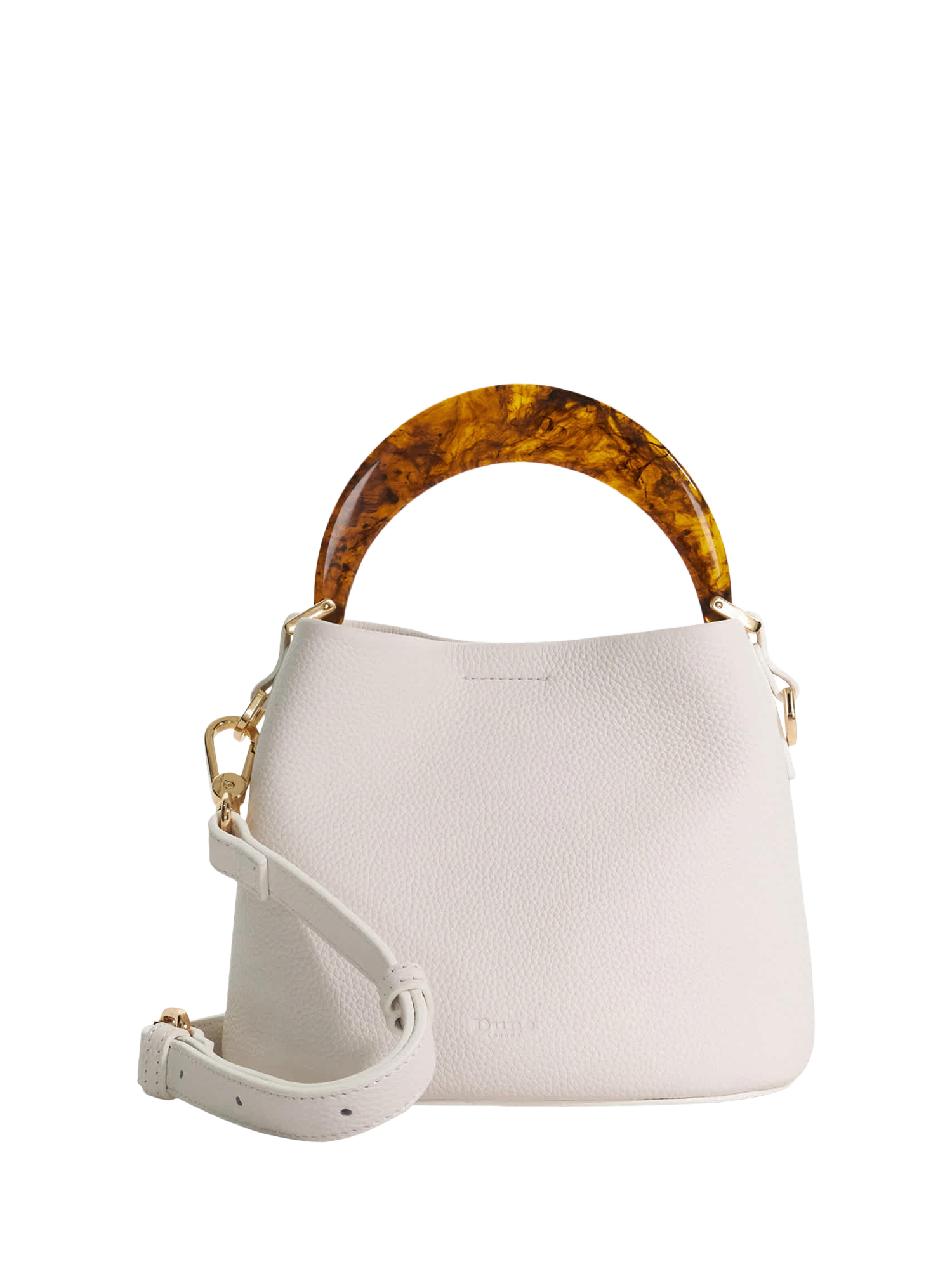 Product image 1 of 1, which shows Dune London Dharla Leather Grab Bag, White, One Size