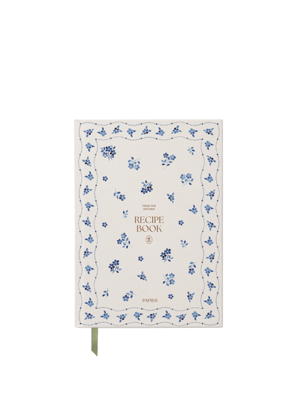 Papier Ceramic Recipe Journal, Blue, Blue