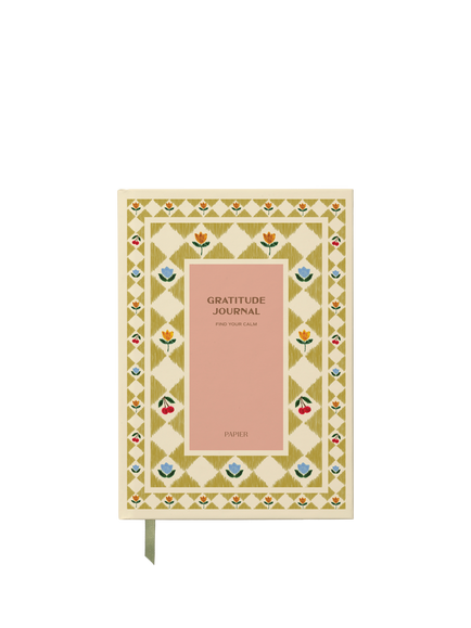 Papier Folk Gratitude Journal, Green, Green