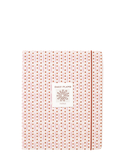 Papier Ikat Stripe Planner, Pink, Pink