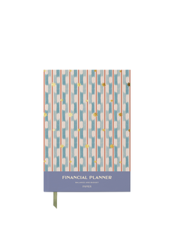 Papier Starry Ikat Finance Planner, Blue, Blue