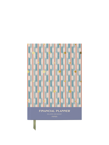 Papier Starry Ikat Finance Planner, Blue, Blue