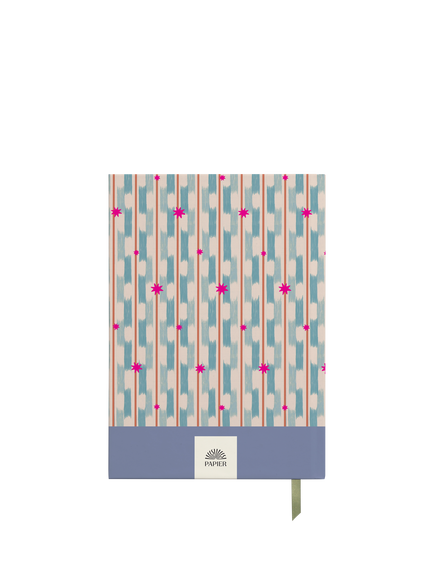 Papier Starry Ikat Finance Planner, Blue - view 2, Blue