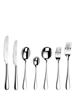 Arthur Price Camelot Stainless Steel Cutlery Set, 58 Piece/8 Place Settings, Silver
